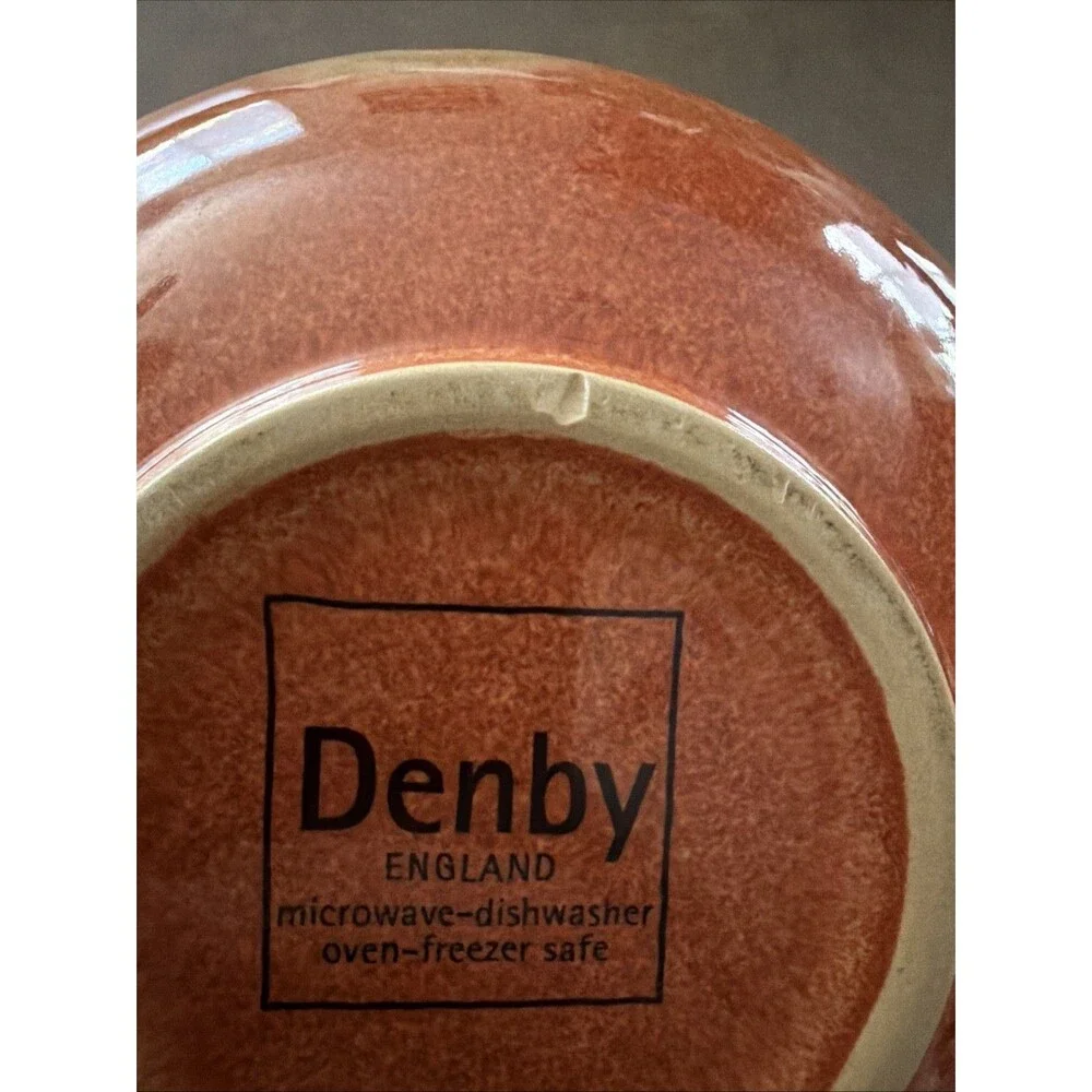 Denby Fire Chili Bowl Swirl Soup Cereal 6